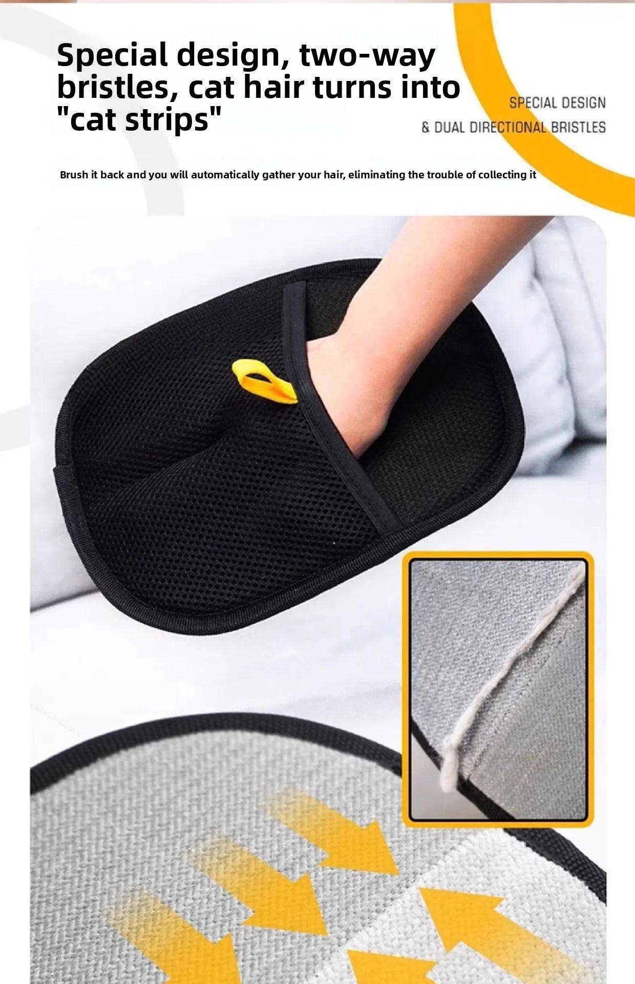 Gants électrostatiques modernes, outil pour éliminer les poils d'animaux pour chats, chiens et compagnie
